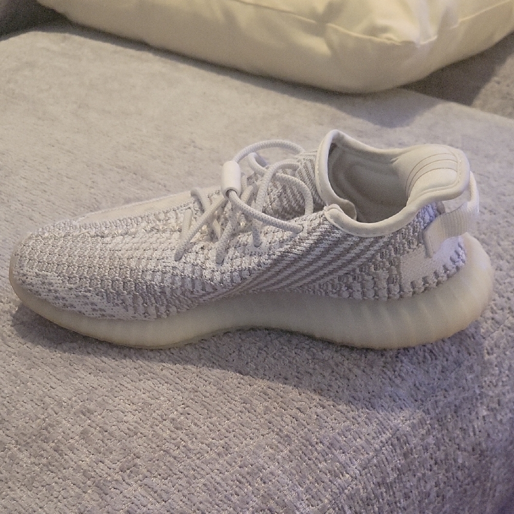 Adidas Gray and White Knit Sneakers